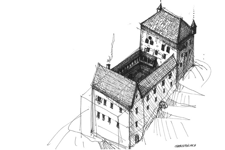 Oberstainach: Rekonstruktionsversuch der Burganlage