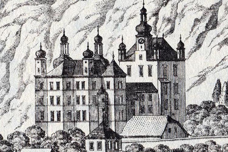 Oberstainach: Darstellung in Vischers Schlösserbuch von 1678