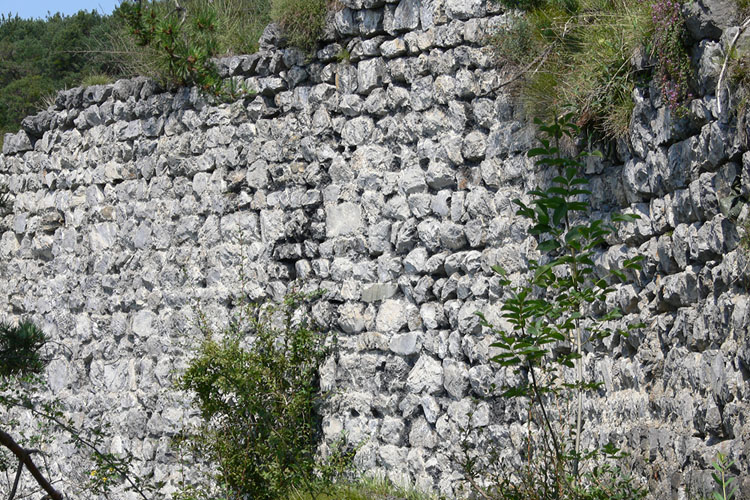 Fragenstein: Mauerwerk der südlichen Ringmauer