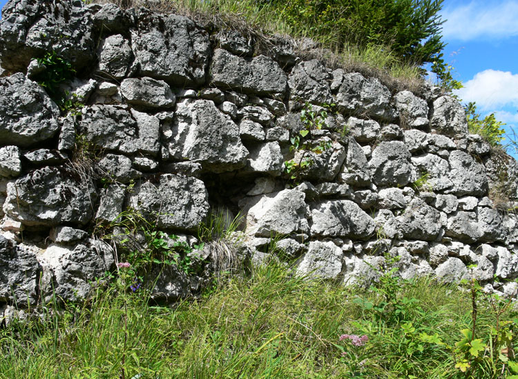 Hüttenstein: Mauerwerk der Südwand