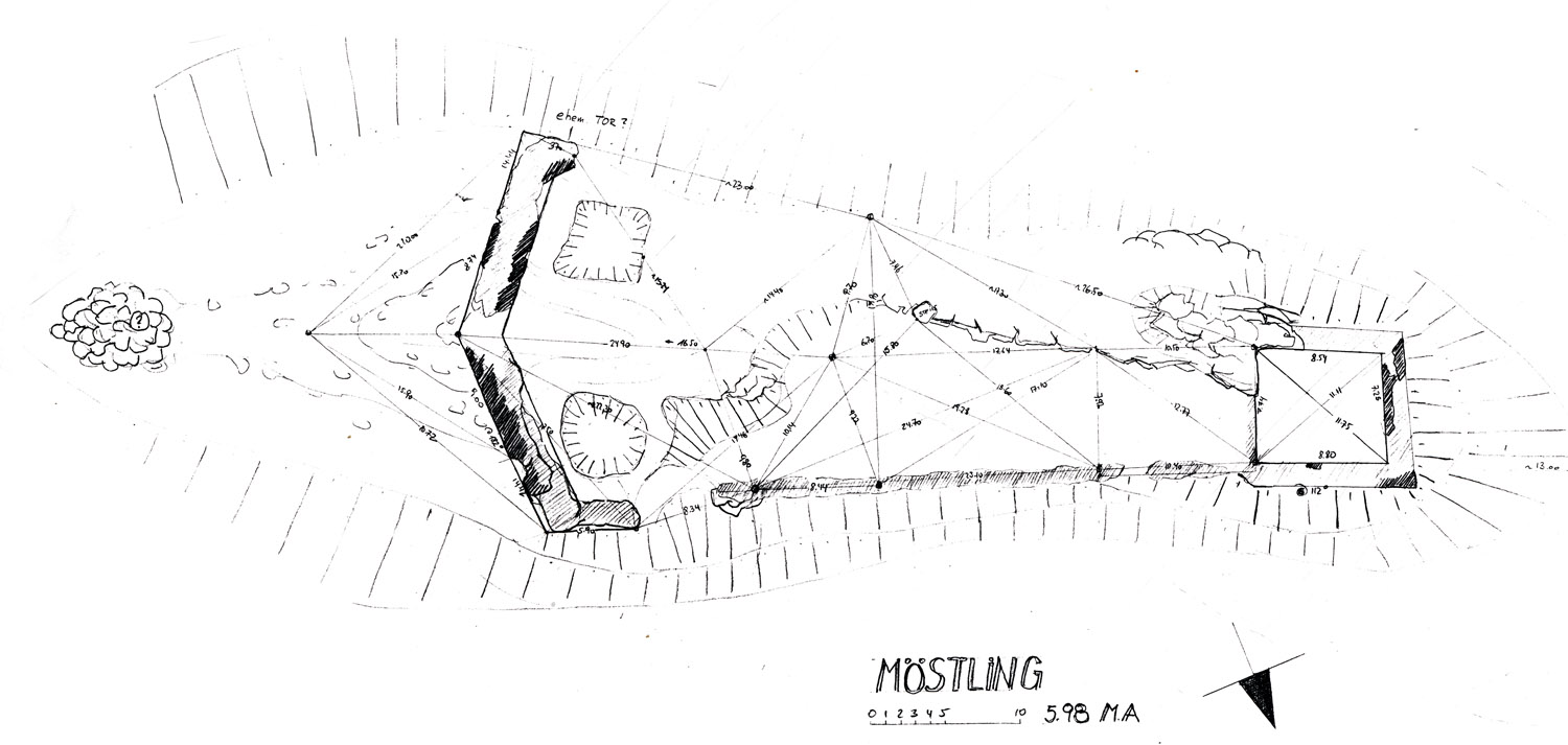 Möstling: Grundriss der Burganlage