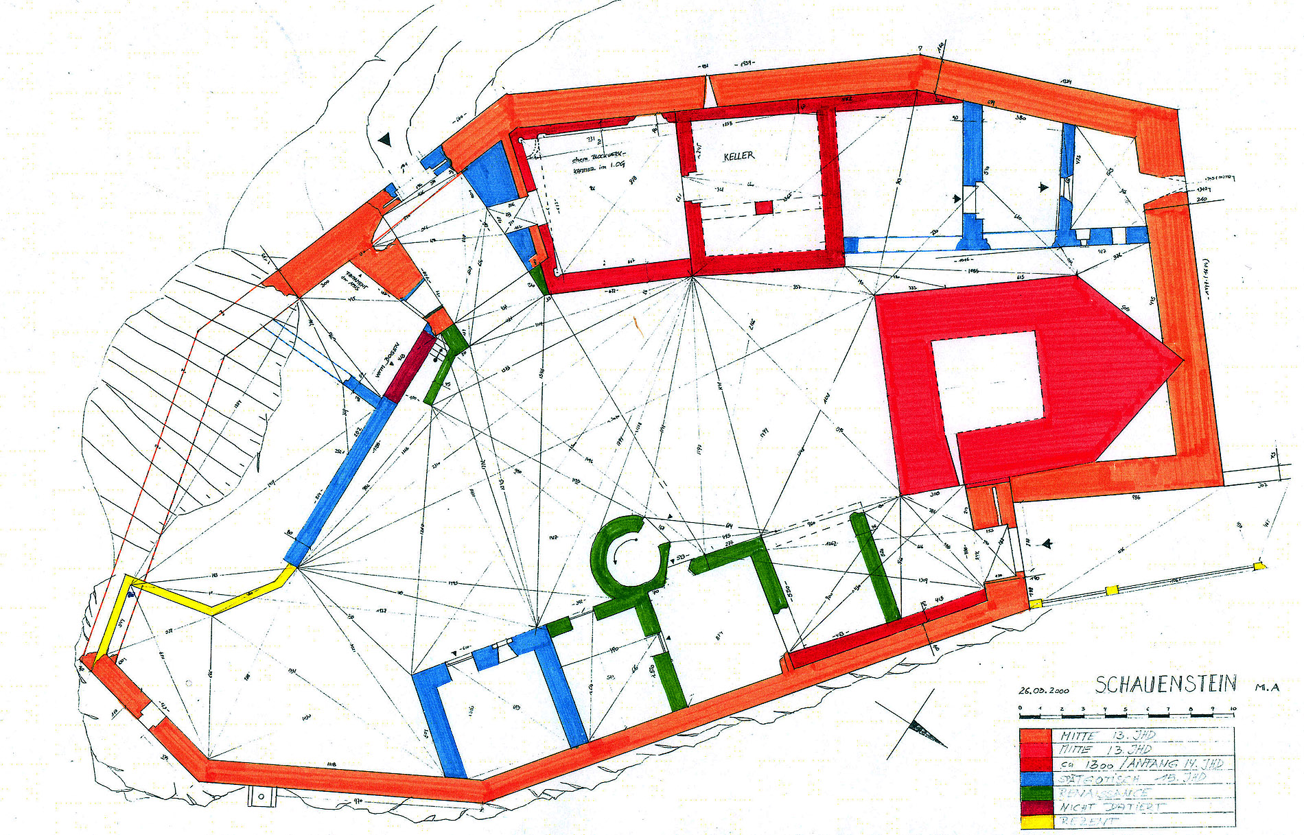 Schauenstein am Kamp: Grudriss und Baualterplan.