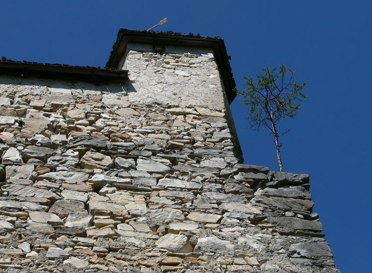 Gross-Sölk: Scharwachtürmchen an der Südost-Ecke der Ringmauer