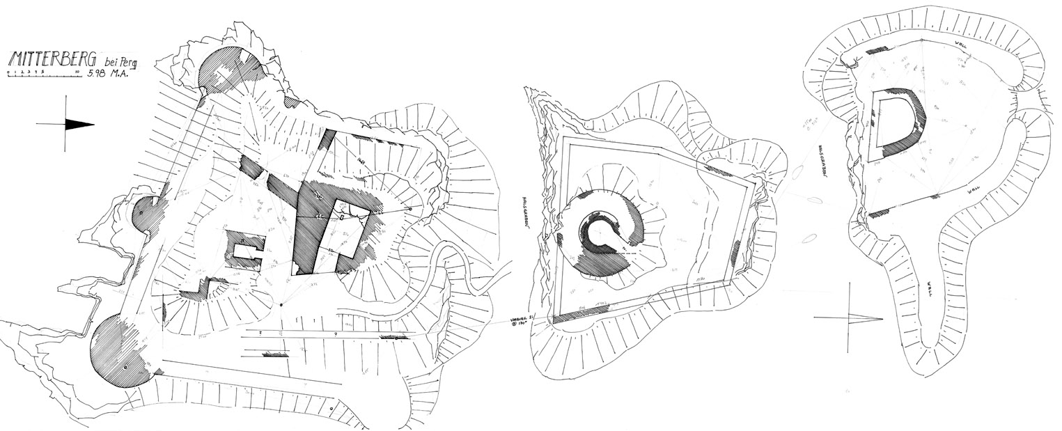 Mitterberg: Grundriss der Burganlage (1998)