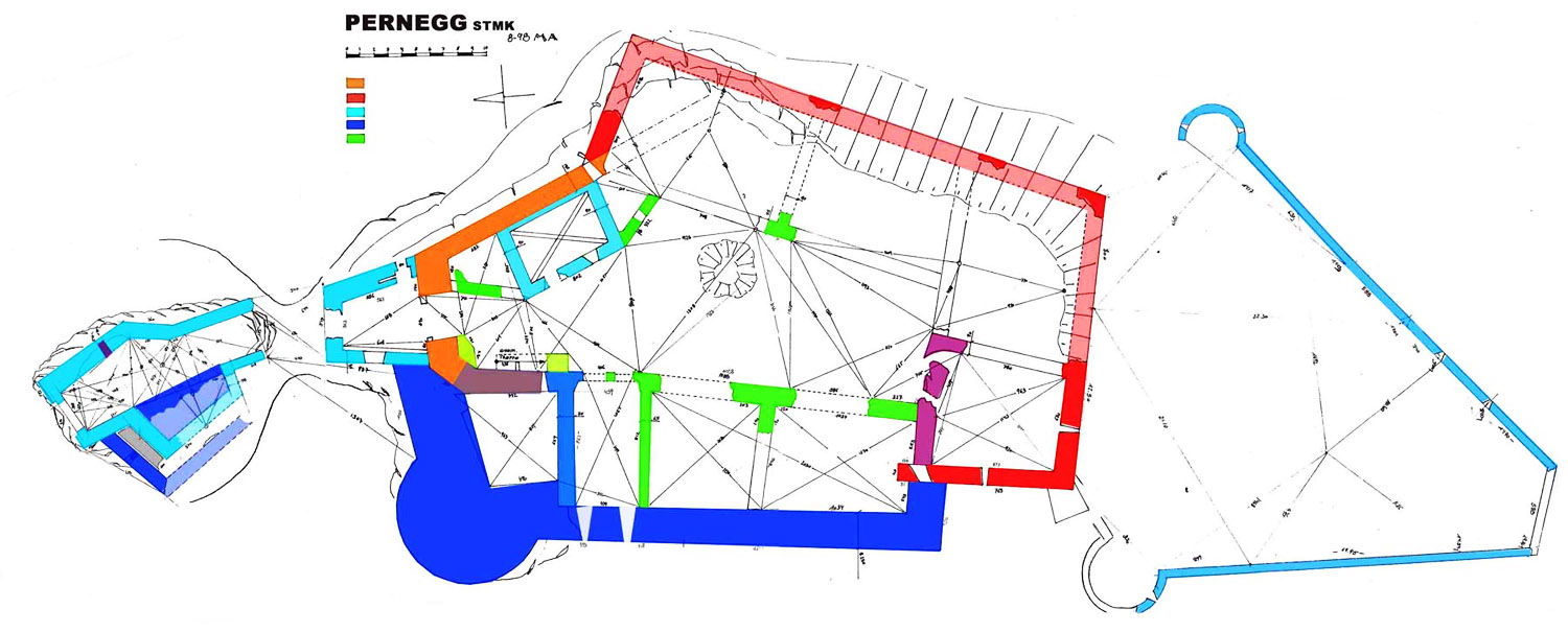 Pernegg: Grundriss und Baualterplan