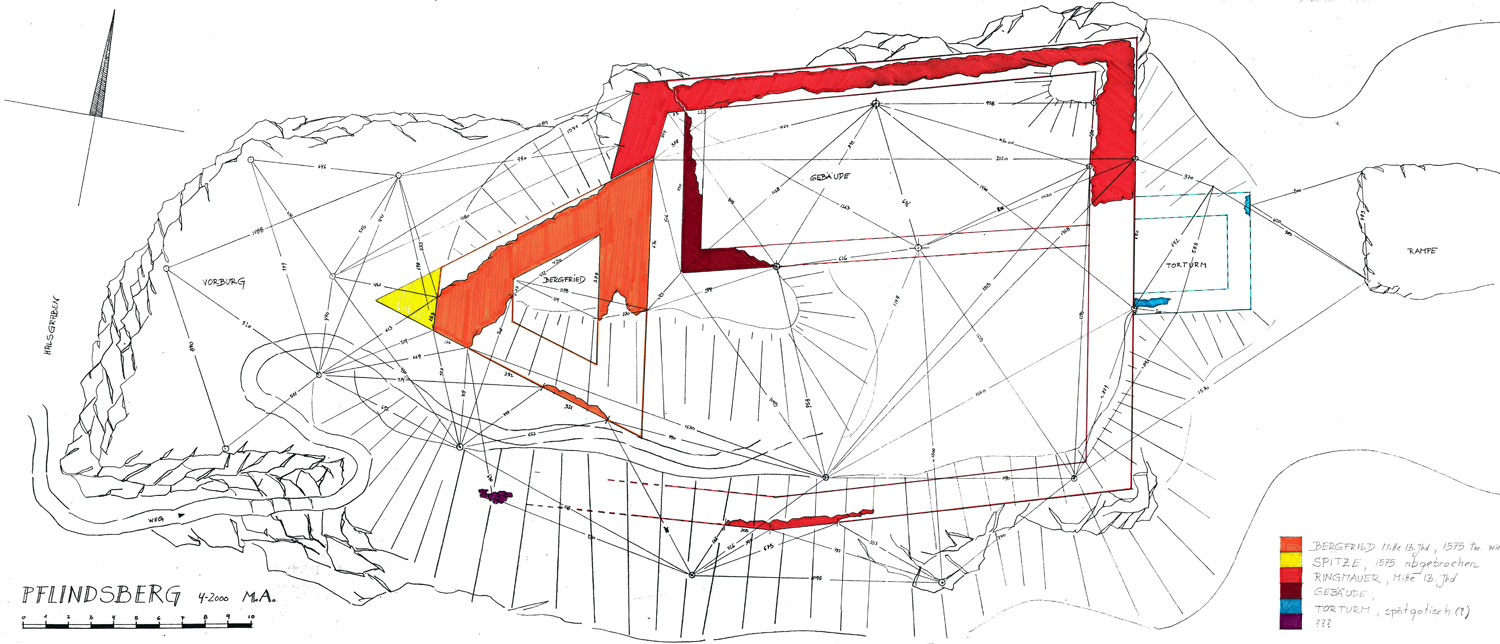 Pflindsberg: Grundriss und Baualterplan