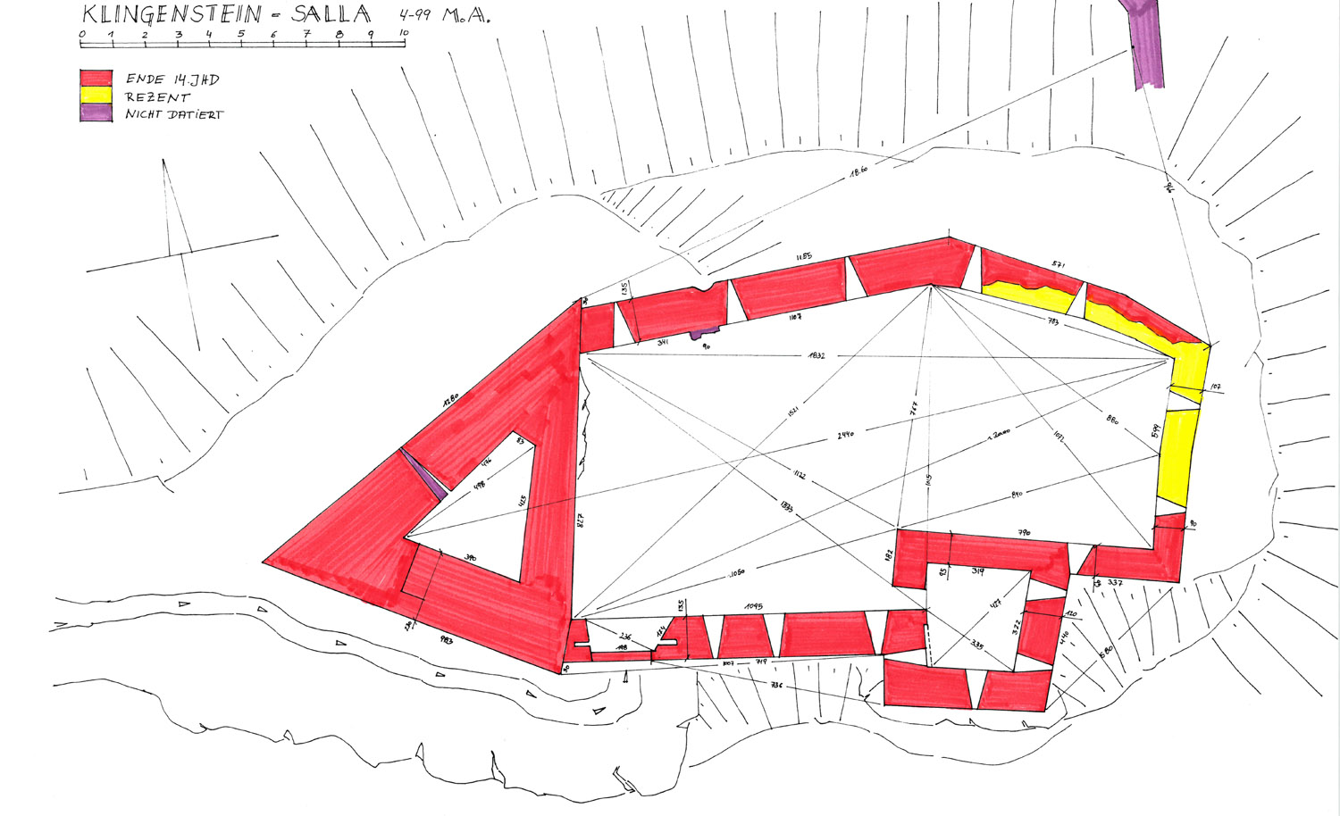 Salla-Klingenstein: Grundriss der Burganlage