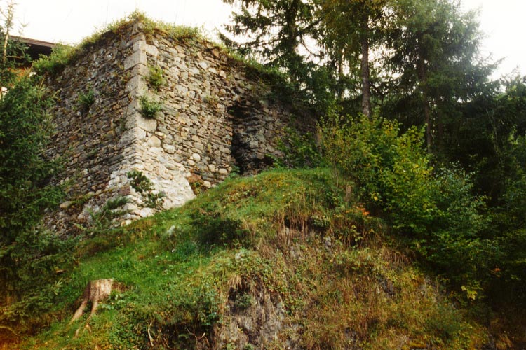 Säusenstein: Turmstumpf und vorgelagerter Halsgraben