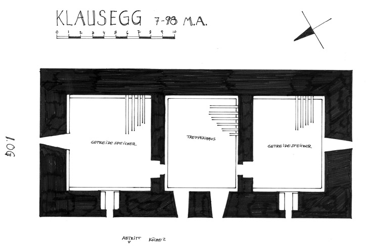 Klausegg: Grundriss 2. Obergeschoss