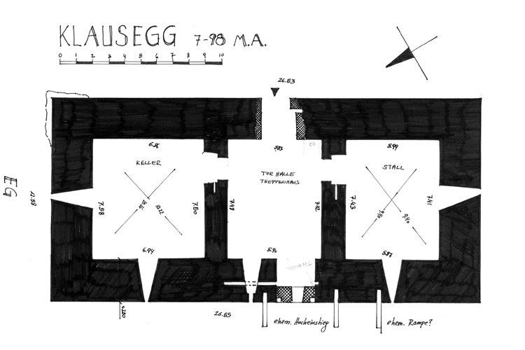 Klausegg: Grundriss Erdgeschoss