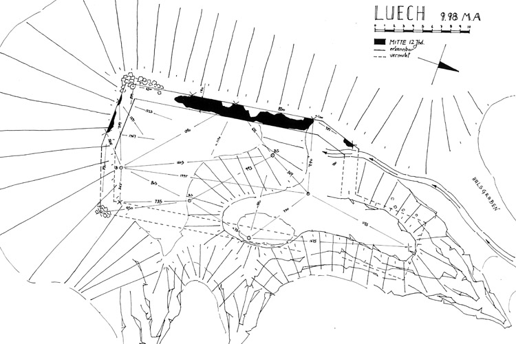 Luech: Grundriss der Burgruine