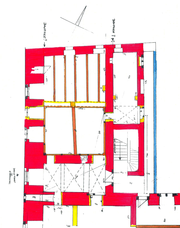 Wels: Grundriss Westtrakt, 1. Obergeschoß