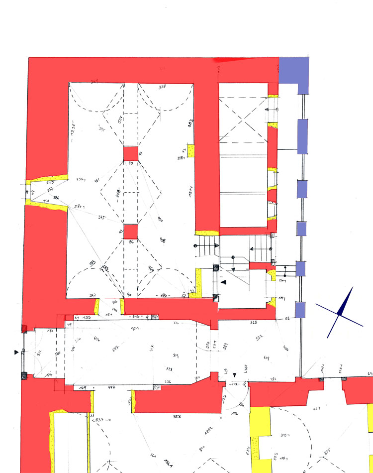 Wels: Grundriss Erdgeschoß, Westtrakt