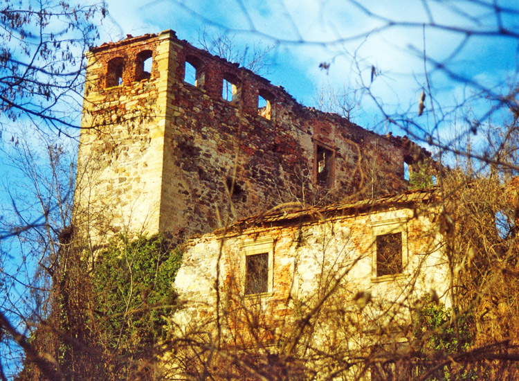 Schloss Gleichenberg: Schildmauer, dahinter der Wohnturm