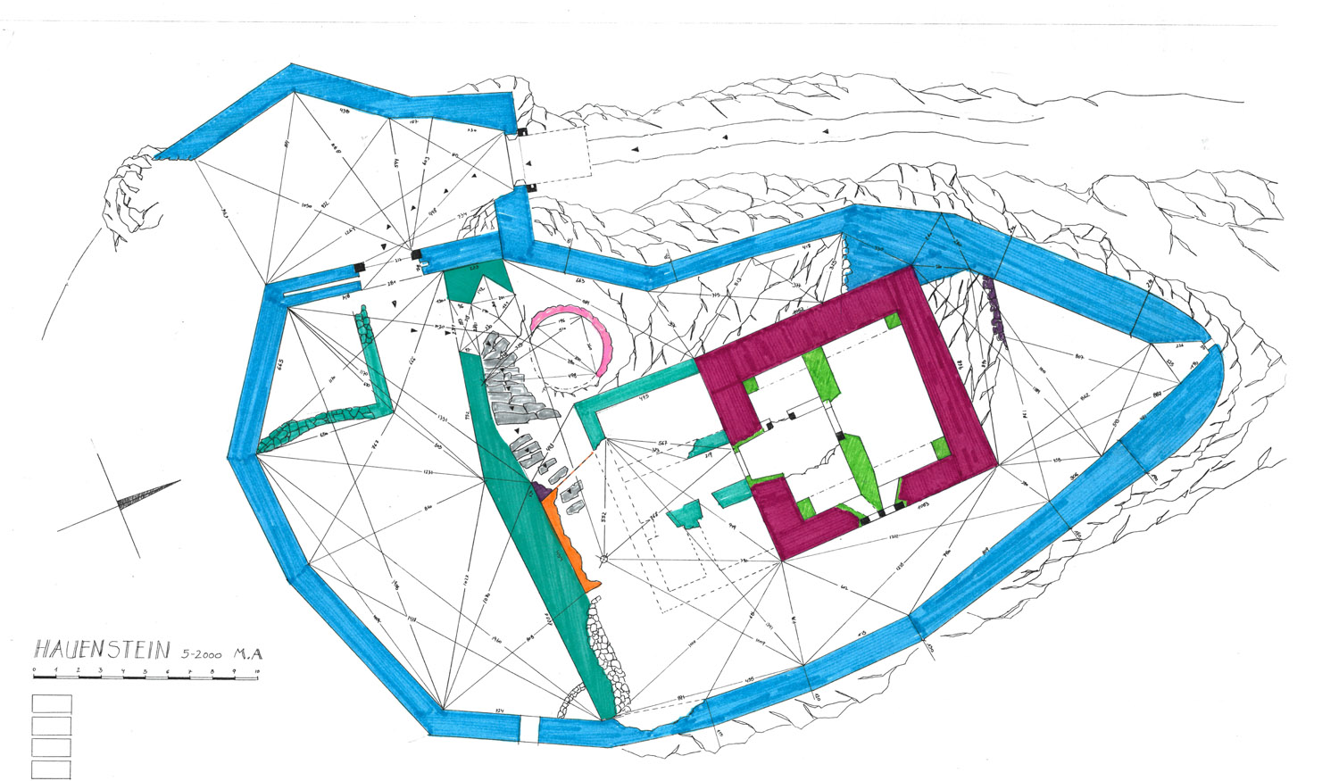 Hauenstein: Grundriss und Baualterplan, 2000