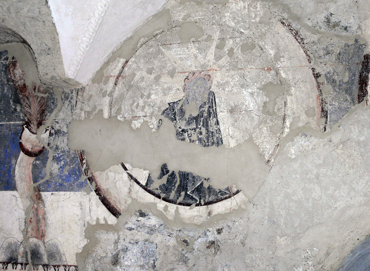 Hohenwerfen: Fresken an der Ostseite der Burgkapelle
