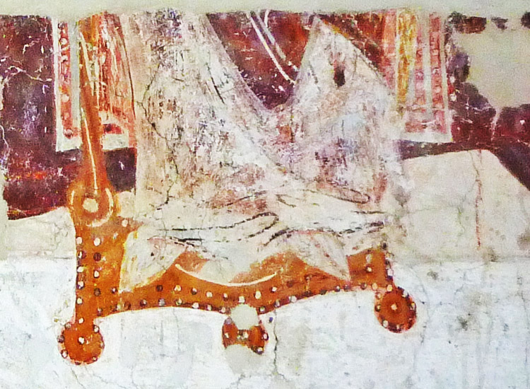 Hure Babylon, Detail : das Fußbrett des Damensattels