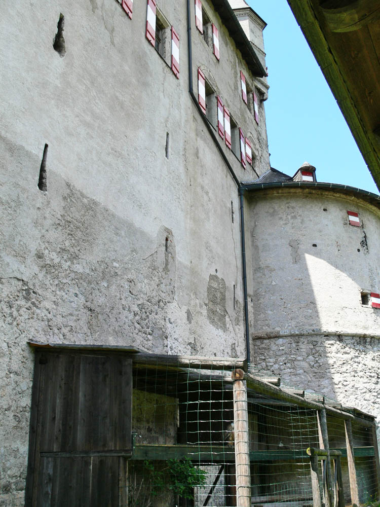 Hohenwerfen: Ostfassade des Saalbaus