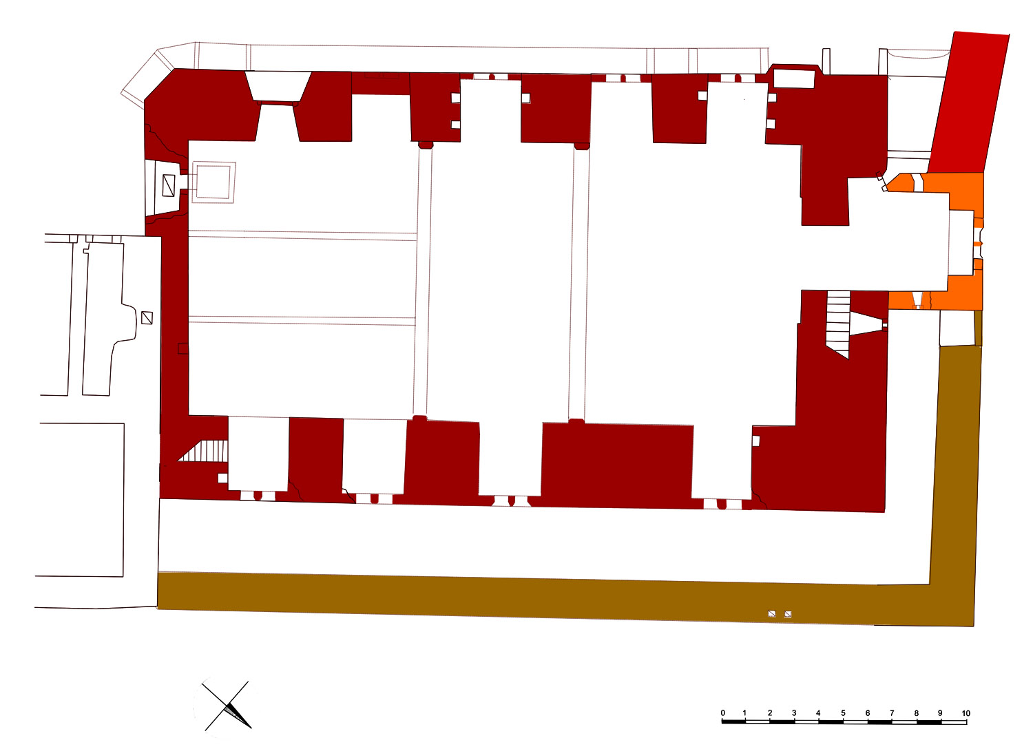 Schaunberg Palas: Grundriss Erdgeschoß (Rekonstruktion)