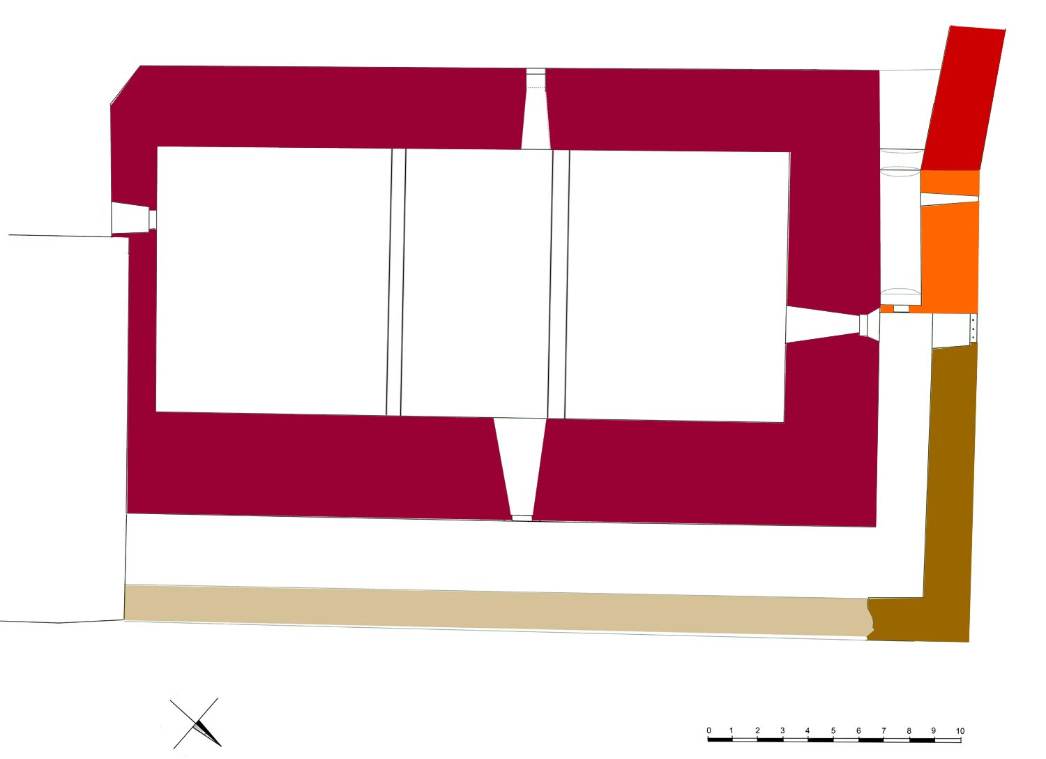 Palas Schaunberg: Baualterplan Kellergeschoß