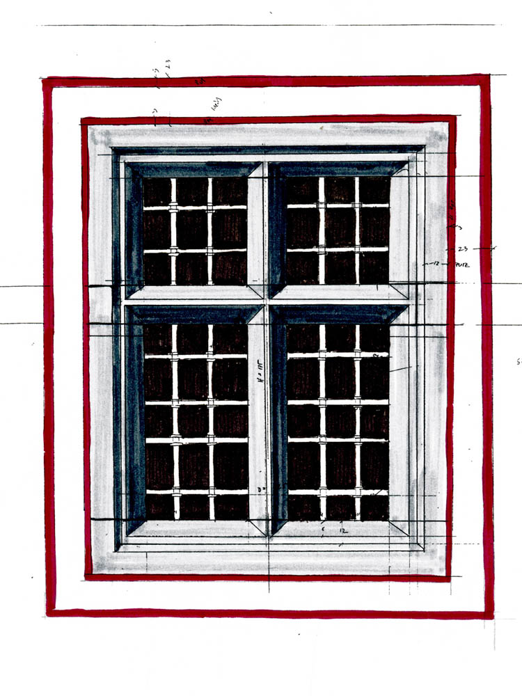 Schaunberg Palas: Rekonstruktion des Kreuzstockfensters im Turmanbau