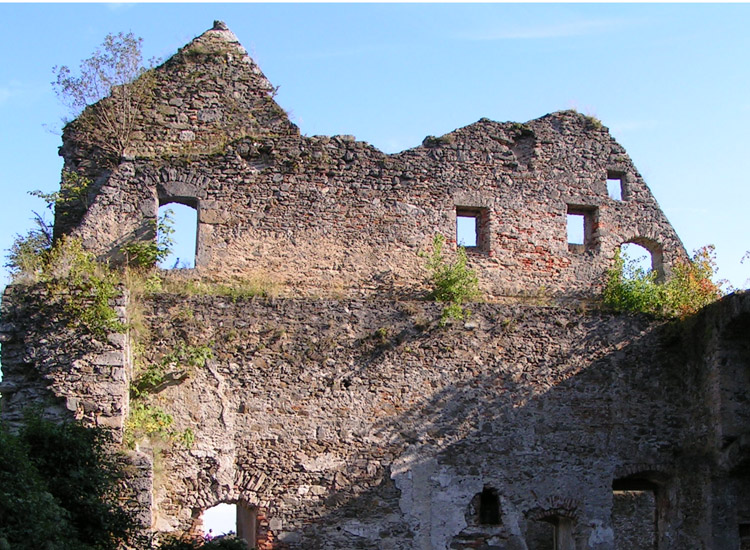 Schaunberg Palas: Ostgiebel Innenseite