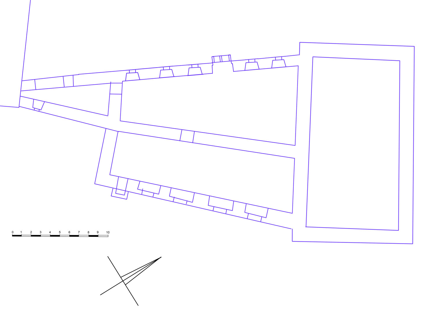 Frauenburg: gotischer Palas, Grundriss 3. Obergeschoß